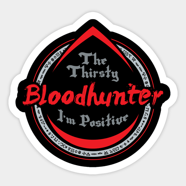 Dungeons & Dragons Bloodhunter Class Sticker by Natural 20 Shirts